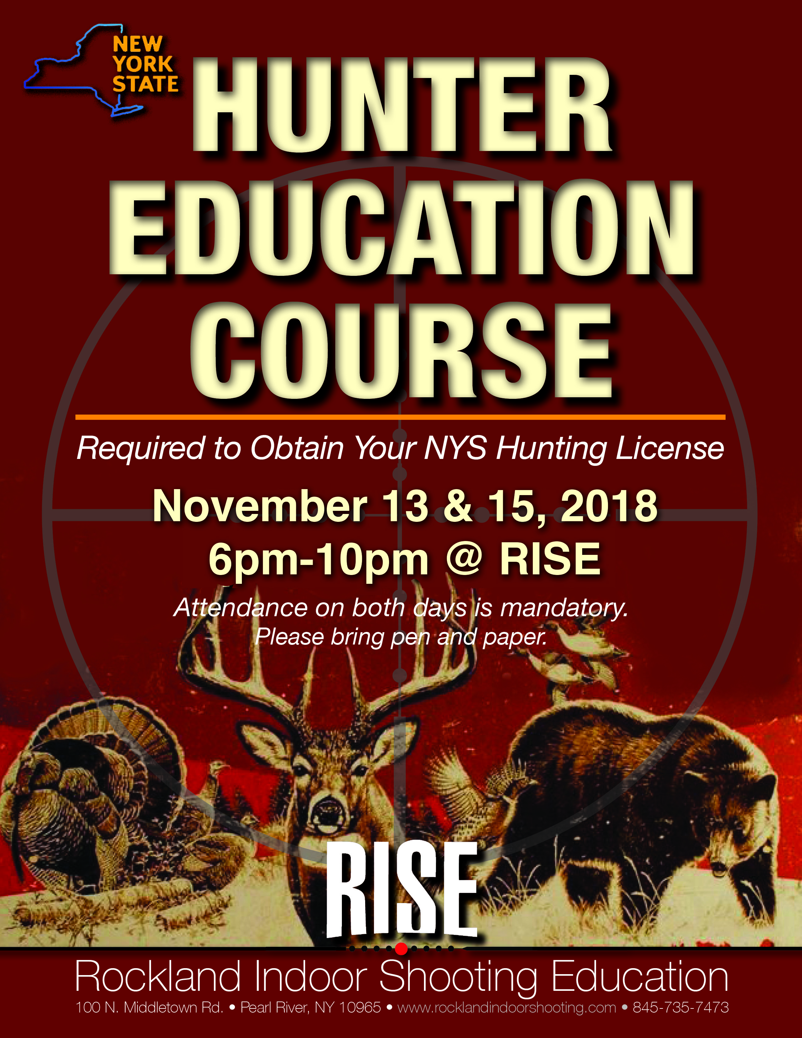 NYS DEC Hunter's Education Course (November) R.I.S.E.